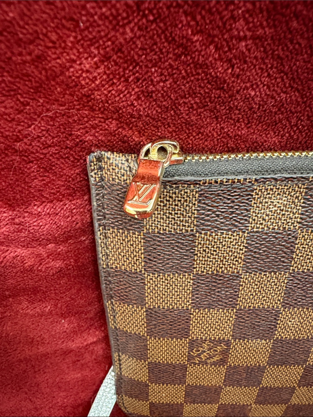 Louis Vuitton Brown Checkered Wristlet Pouch - Picture 3 of 9